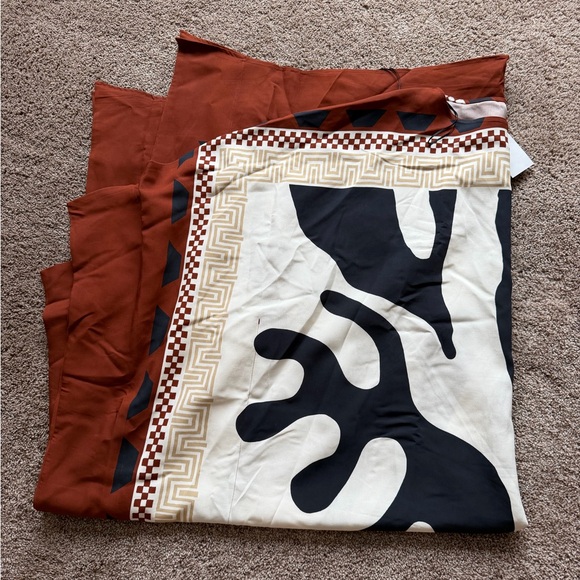 H&M Limited Edition Printed Kaftan Dress (Rust red/Patterned) Sz XXL NWT - Picture 9 of 13